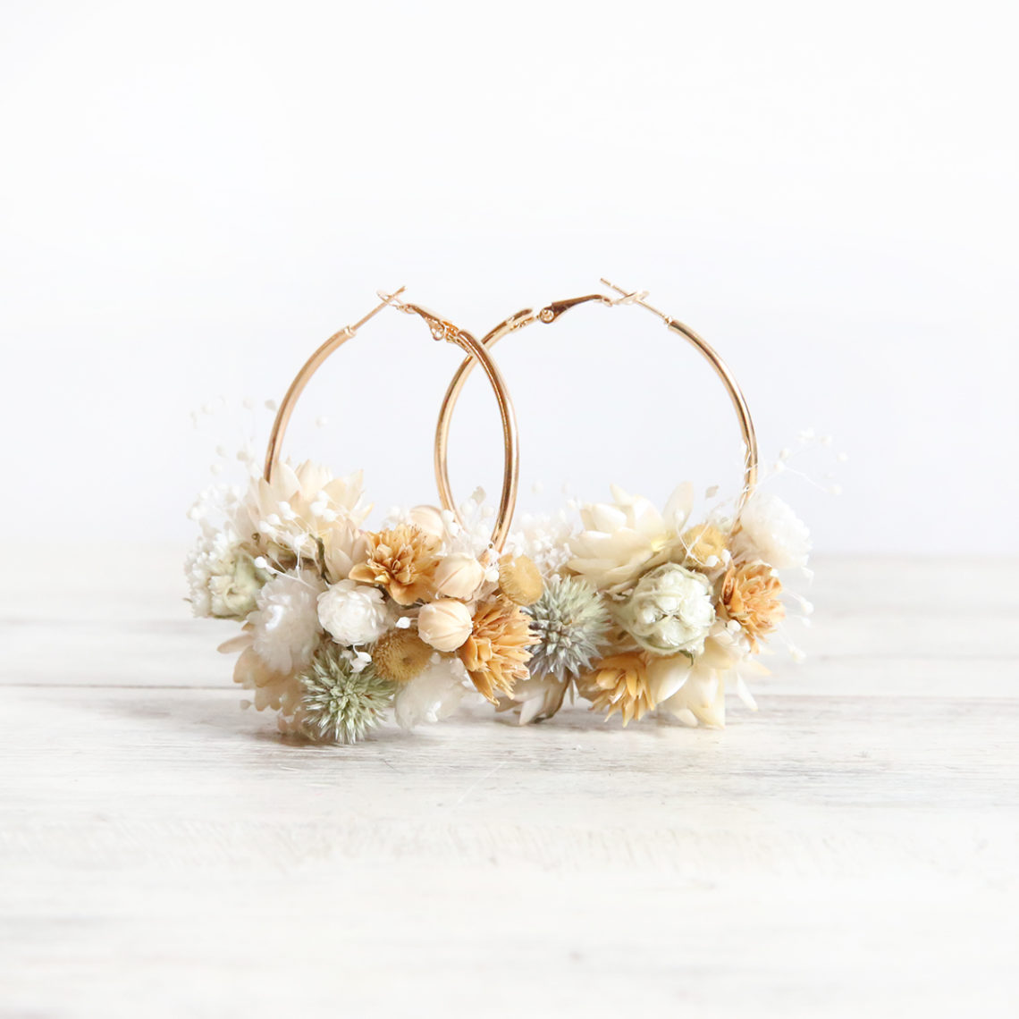 Boucles d'oreilles sur mesure | Fleurs séchées | Origine atelier floral