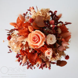 bouquet-de-mariée-mariage-terracotta-et-peche-végétaux-stabilisés-origine-atelier-floral